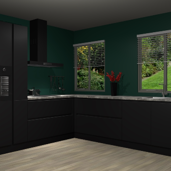 Zwarte greeploze keuken Palermo 36317