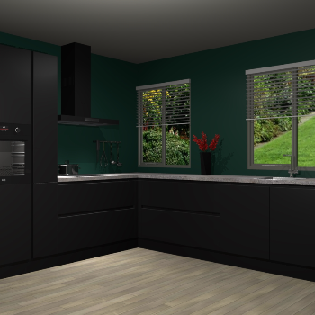 Zwarte greeploze keuken Palermo 36323