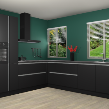 Zwarte greeploze keuken Palermo 33148