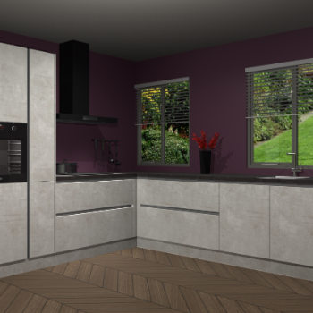 Beton Opaal greeploze keuken Palermo 36408