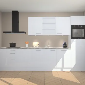 Witte hoogglans keuken Reykjavik 21645