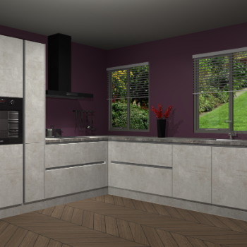 Beton Opaal greeploze keuken Palermo 36386