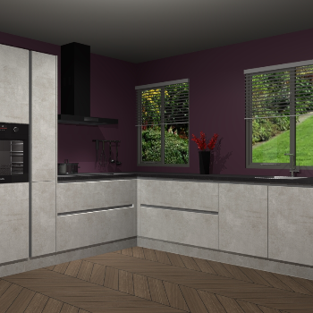 Beton Opaal greeploze keuken Palermo 36398