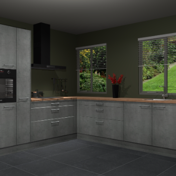 Beton Parelgrijze keuken Palermo 36402