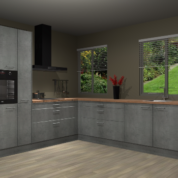 Beton Parelgrijze keuken Palermo 36403