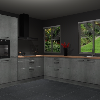 Beton Parelgrijze keuken Palermo 36405