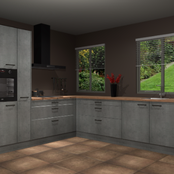 Beton Parelgrijze keuken Palermo 36406