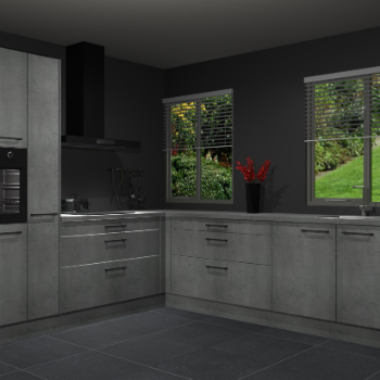 Beton Parelgrijze keuken Palermo 36423