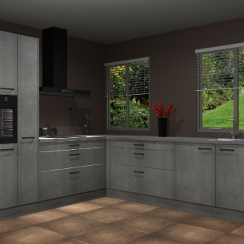 Beton Parelgrijze keuken Palermo 36424