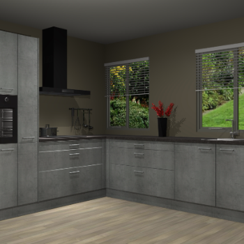 Beton Parelgrijze keuken Palermo 36427