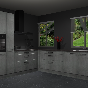 Beton Parelgrijze keuken Palermo 36429