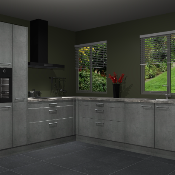 Beton Parelgrijze keuken Palermo 36432