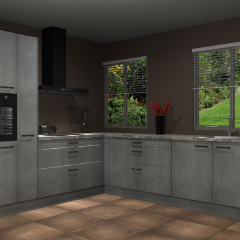 Beton Parelgrijze keuken Palermo 36436