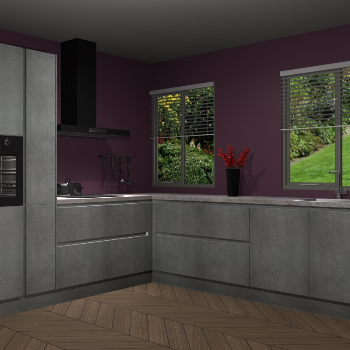 Beton Parelgrijze greeploze keuken Palermo 36440