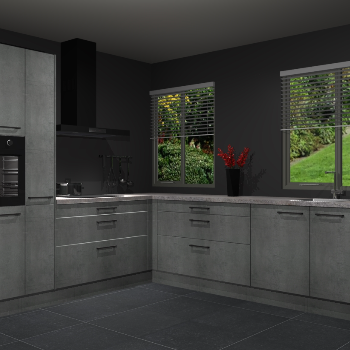 Beton Parelgrijze keuken Palermo 36441