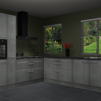 Beton Parelgrijze keuken Palermo 36444