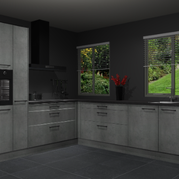 Beton Parelgrijze keuken Palermo 36447