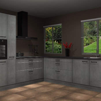 Beton Parelgrijze keuken Palermo 36448