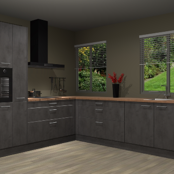 Beton Antraciet keuken Palermo 36453