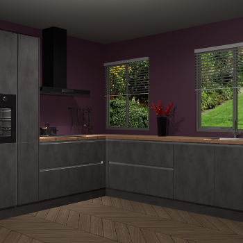 Beton Antraciet greeploze keuken Palermo 36454