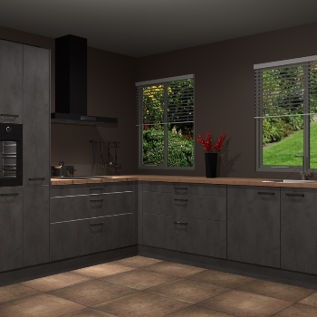 Beton Antraciet keuken Palermo 36456