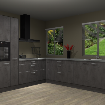 Beton Antraciet keuken Palermo 36459