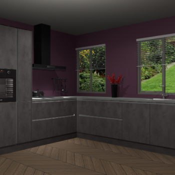 Beton Antraciet greeploze keuken Palermo 36460