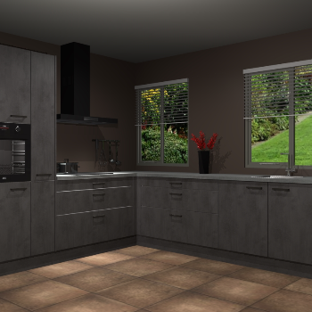Beton Antraciet keuken Palermo 36462