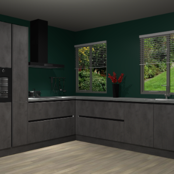 Beton Antraciet greeploze keuken Palermo 36463