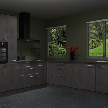 Beton Antraciet keuken Palermo 36464