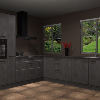 Beton Antraciet keuken Palermo 36468