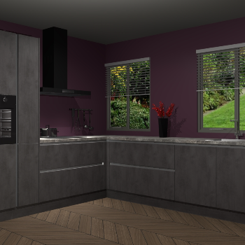 Beton Antraciet greeploze keuken Palermo 36472