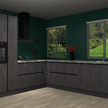 Beton Antraciet greeploze keuken Palermo 36475