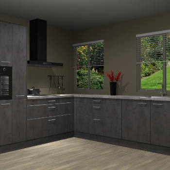 Beton Antraciet keuken Palermo 36477