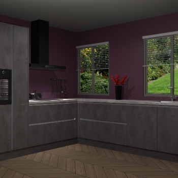 Beton Antraciet greeploze keuken Palermo 36478