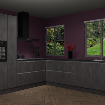 Beton Antraciet greeploze keuken Palermo 36484