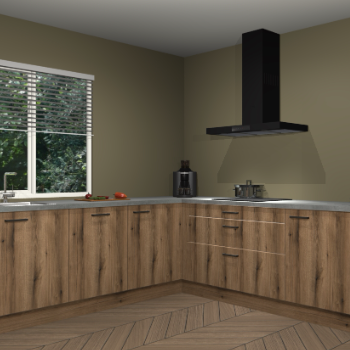 Gouden eiken keuken Moroni 35435