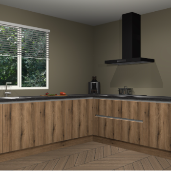 Gouden eiken greeploze keuken Moroni 35457