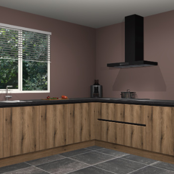 Gouden eiken greeploze keuken Moroni 35460