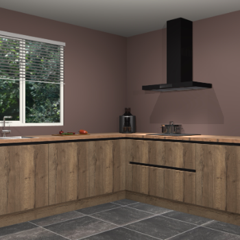 Chocolade eiken greeploze keuken Moroni 35504