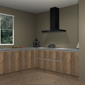 Chocolade eiken greeploze keuken Moroni 35508