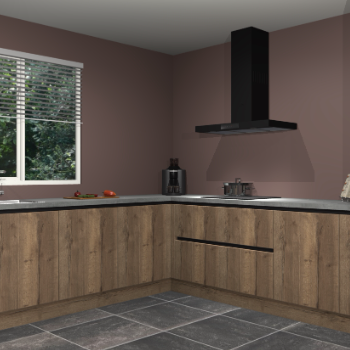 Chocolade eiken greeploze keuken Moroni 35511