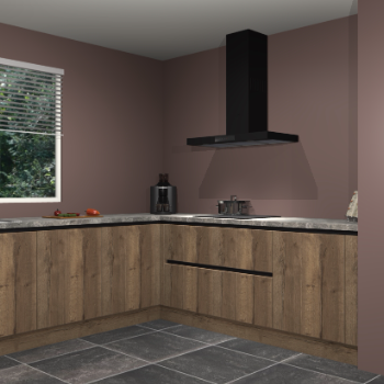 Chocolade eiken greeploze keuken Moroni 35523