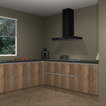 Chocolade eiken greeploze keuken Moroni 35532