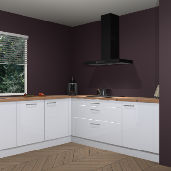 Sneeuwwitte hoogglans keuken Moroni 35575