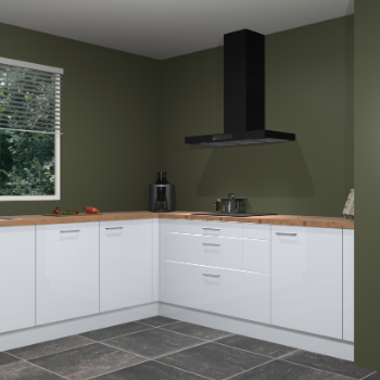 Sneeuwwitte hoogglans keuken Moroni 35576