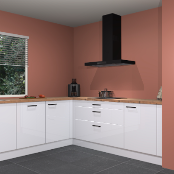 Sneeuwwitte hoogglans keuken Moroni 35578