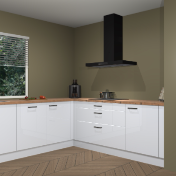 Sneeuwwitte hoogglans keuken Moroni 35579