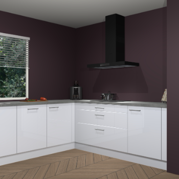 Sneeuwwitte hoogglans keuken Moroni 35582