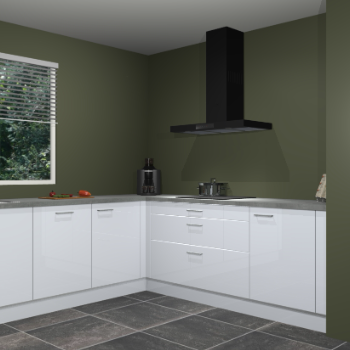 Sneeuwwitte hoogglans keuken Moroni 35583